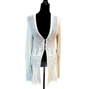 Anthropologie knitted and knitted long cardigan